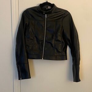 H&M Black Leather Women's Jacket